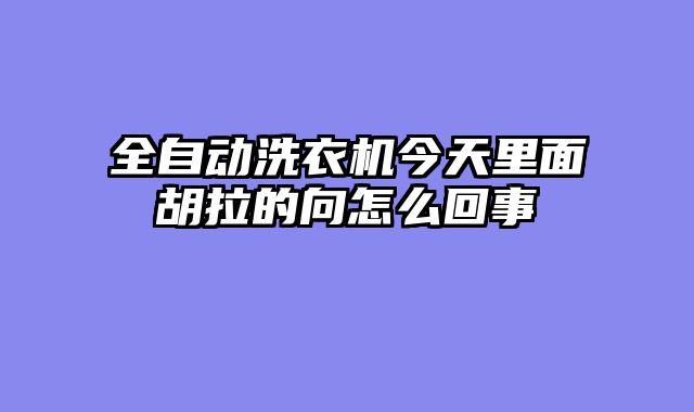 全自动洗衣机今天里面胡拉的向怎么回事