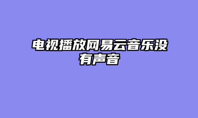 电视播放网易云音乐没有声音