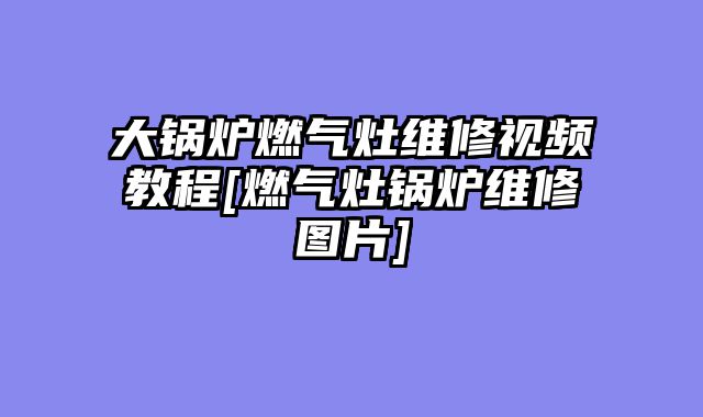 大锅炉燃气灶维修视频教程[燃气灶锅炉维修图片]