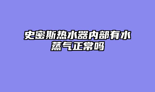 史密斯热水器内部有水蒸气正常吗