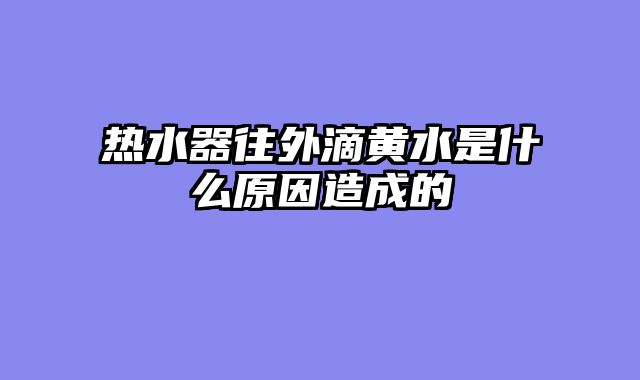 热水器往外滴黄水是什么原因造成的