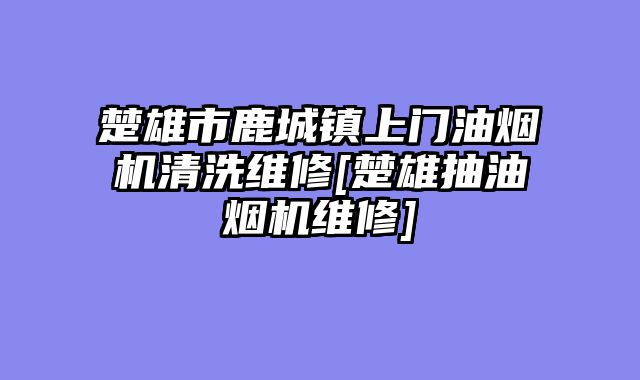 楚雄市鹿城镇上门油烟机清洗维修[楚雄抽油烟机维修]