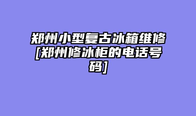 郑州小型复古冰箱维修[郑州修冰柜的电话号码]
