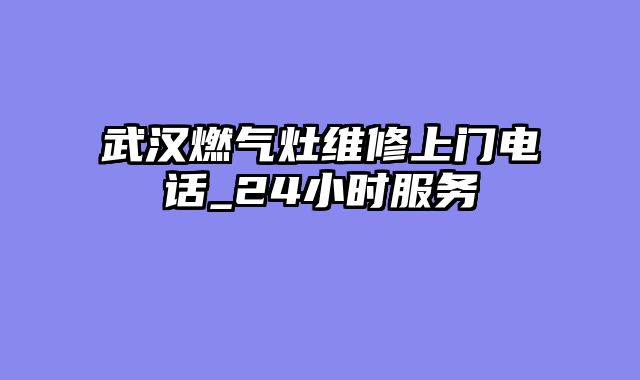 武汉燃气灶维修上门电话_24小时服务