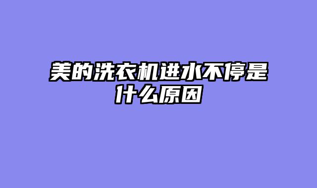 美的洗衣机进水不停是什么原因