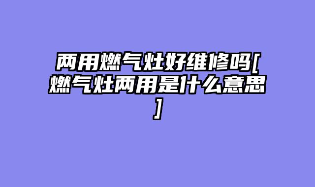 两用燃气灶好维修吗[燃气灶两用是什么意思]