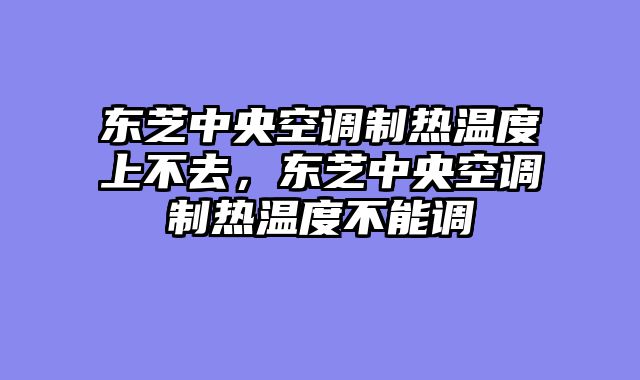 东芝中央空调制热温度上不去，东芝中央空调制热温度不能调
