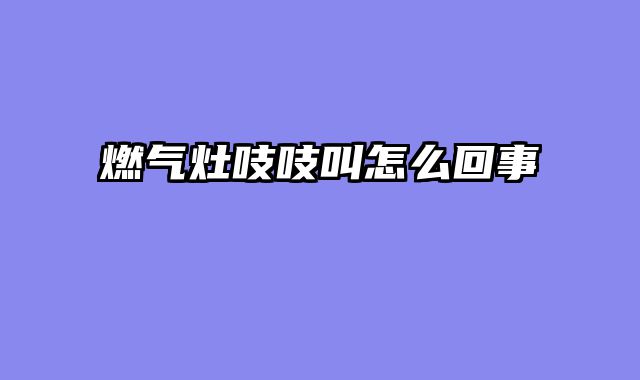 燃气灶吱吱叫怎么回事