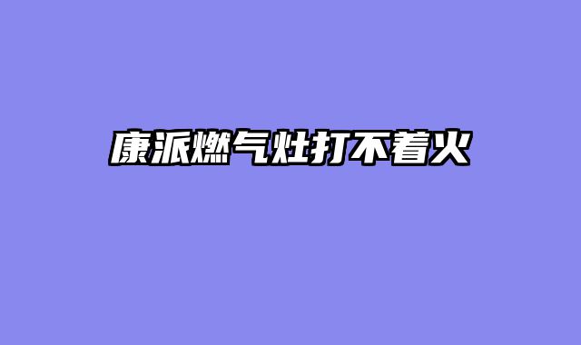 康派燃气灶打不着火