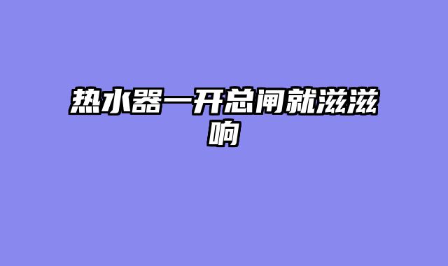热水器一开总闸就滋滋响