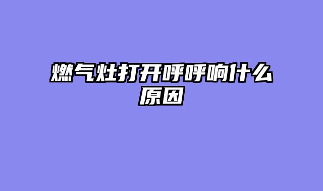 燃气灶打开呼呼响什么原因