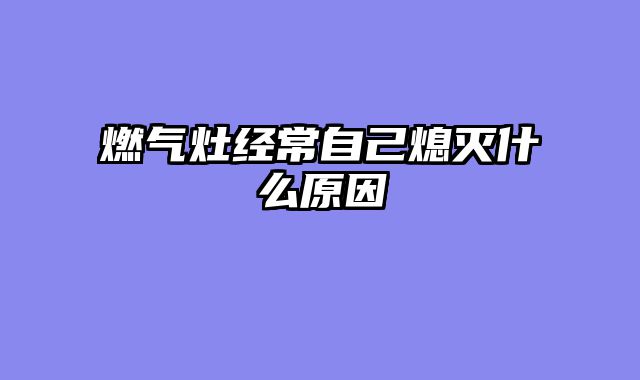 燃气灶经常自己熄灭什么原因