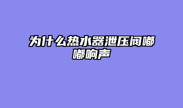 为什么热水器泄压阀嘟嘟响声