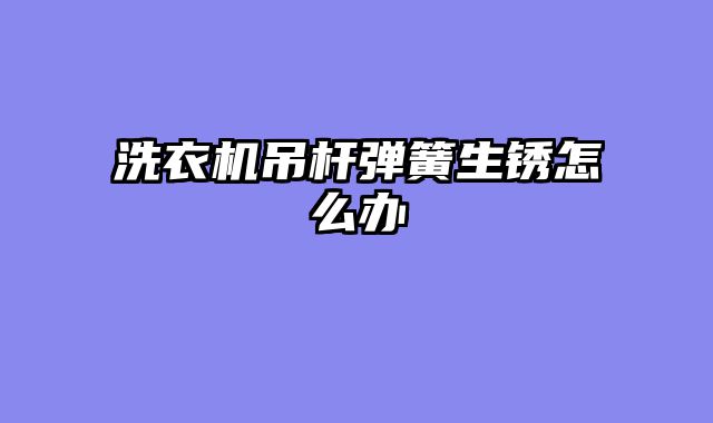 洗衣机吊杆弹簧生锈怎么办