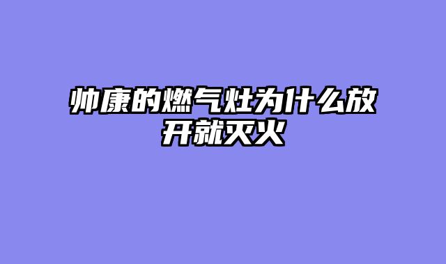 帅康的燃气灶为什么放开就灭火