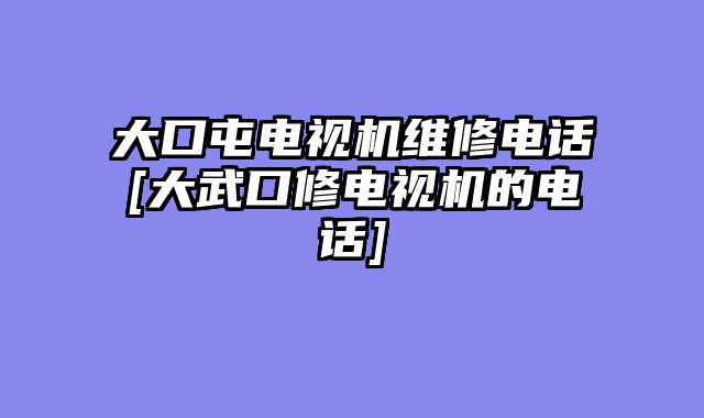 大口屯电视机维修电话[大武口修电视机的电话]