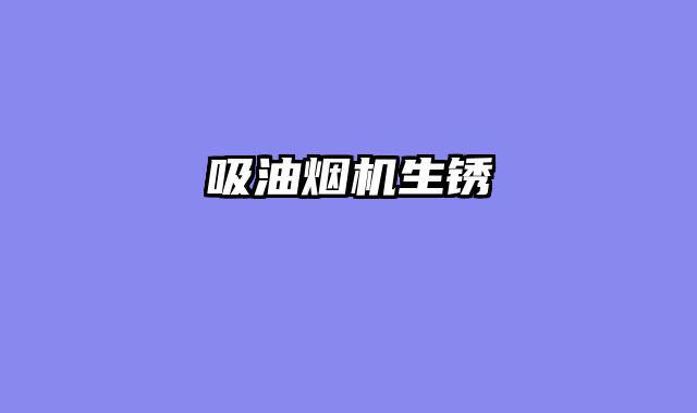 吸油烟机生锈
