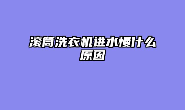 滚筒洗衣机进水慢什么原因