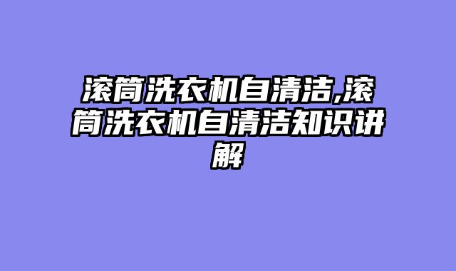 滚筒洗衣机自清洁,滚筒洗衣机自清洁知识讲解