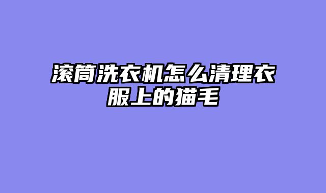 滚筒洗衣机怎么清理衣服上的猫毛