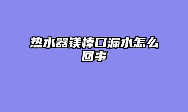 热水器镁棒口漏水怎么回事