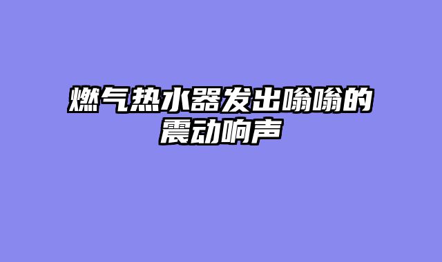 燃气热水器发出嗡嗡的震动响声