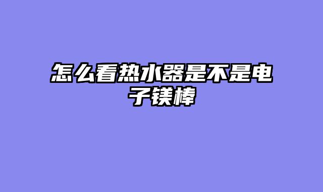 怎么看热水器是不是电子镁棒