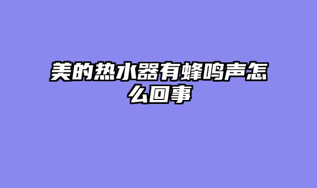 美的热水器有蜂鸣声怎么回事