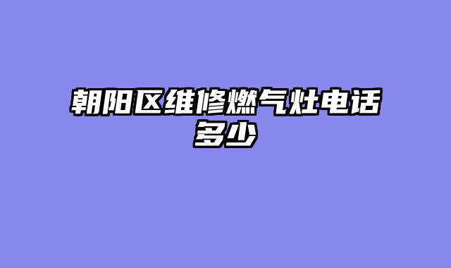 朝阳区维修燃气灶电话多少