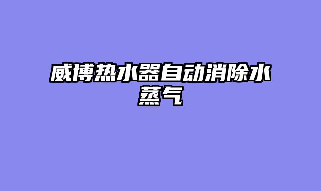 威博热水器自动消除水蒸气