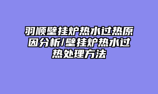 羽顺壁挂炉热水过热原因分析/壁挂炉热水过热处理方法