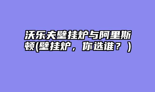 沃乐夫壁挂炉与阿里斯顿(壁挂炉，你选谁？）
