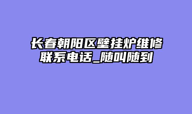 长春朝阳区壁挂炉维修联系电话_随叫随到