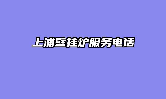 上浦壁挂炉服务电话