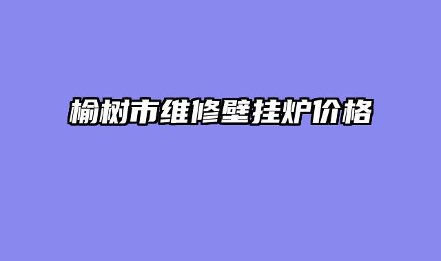 榆树市维修壁挂炉价格