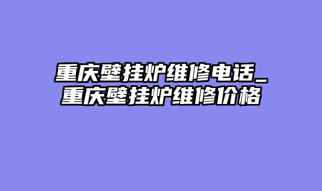 重庆壁挂炉维修电话_重庆壁挂炉维修价格