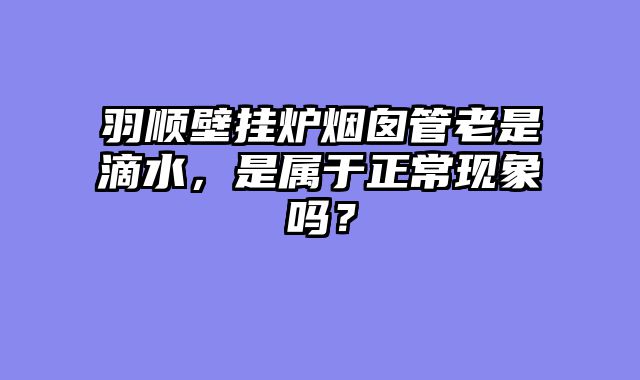 羽顺壁挂炉烟囱管老是滴水，是属于正常现象吗？