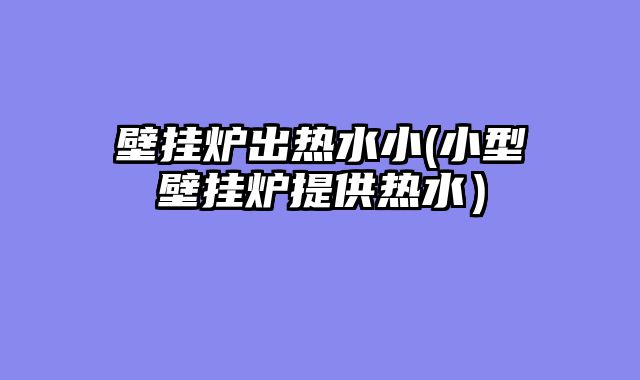 壁挂炉出热水小(小型壁挂炉提供热水）
