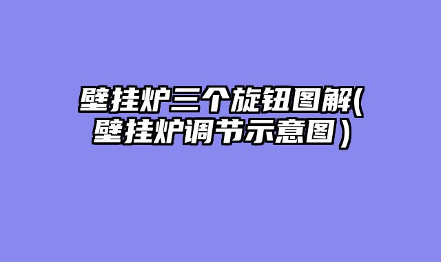壁挂炉三个旋钮图解(壁挂炉调节示意图）