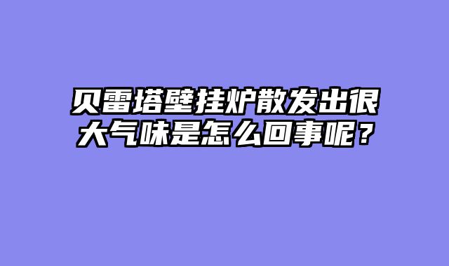 贝雷塔壁挂炉散发出很大气味是怎么回事呢？