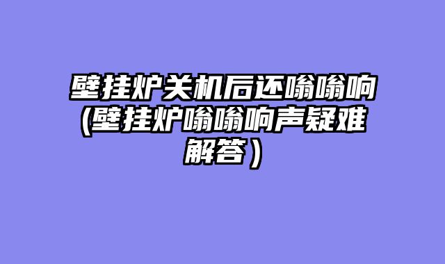 壁挂炉关机后还嗡嗡响(壁挂炉嗡嗡响声疑难解答）