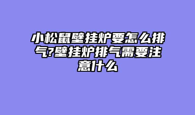 小松鼠壁挂炉要怎么排气?壁挂炉排气需要注意什么