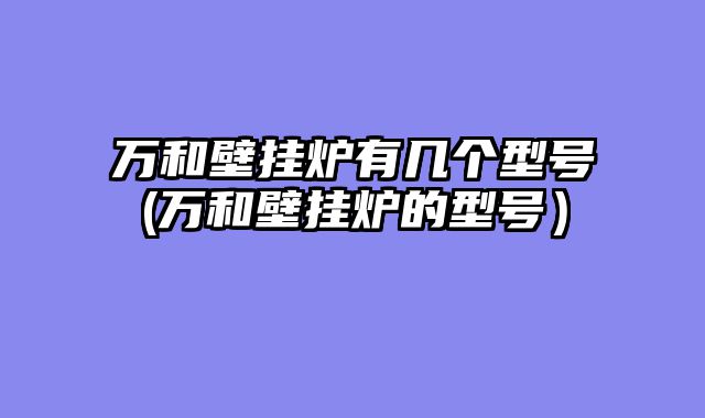 万和壁挂炉有几个型号(万和壁挂炉的型号）