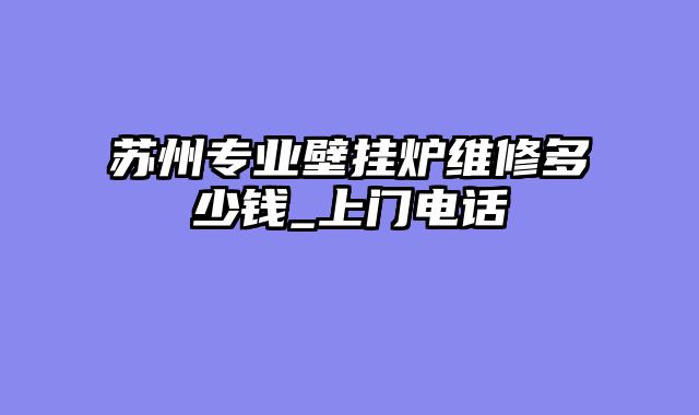 苏州专业壁挂炉维修多少钱_上门电话