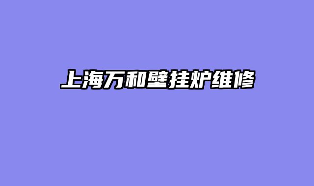 上海万和壁挂炉维修