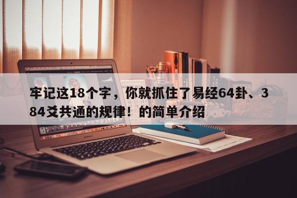 牢记这18个字，你就抓住了易经64卦、384爻共通的规律！的简单介绍